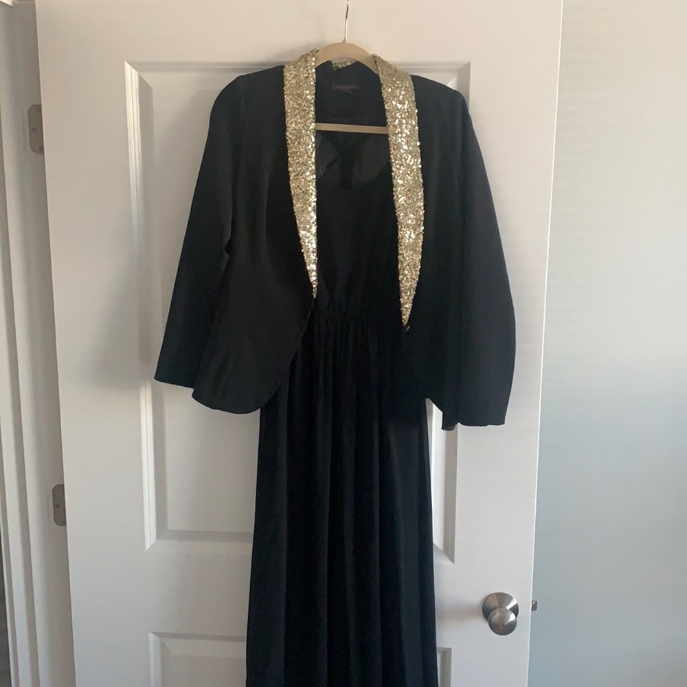 Blazer with black dress